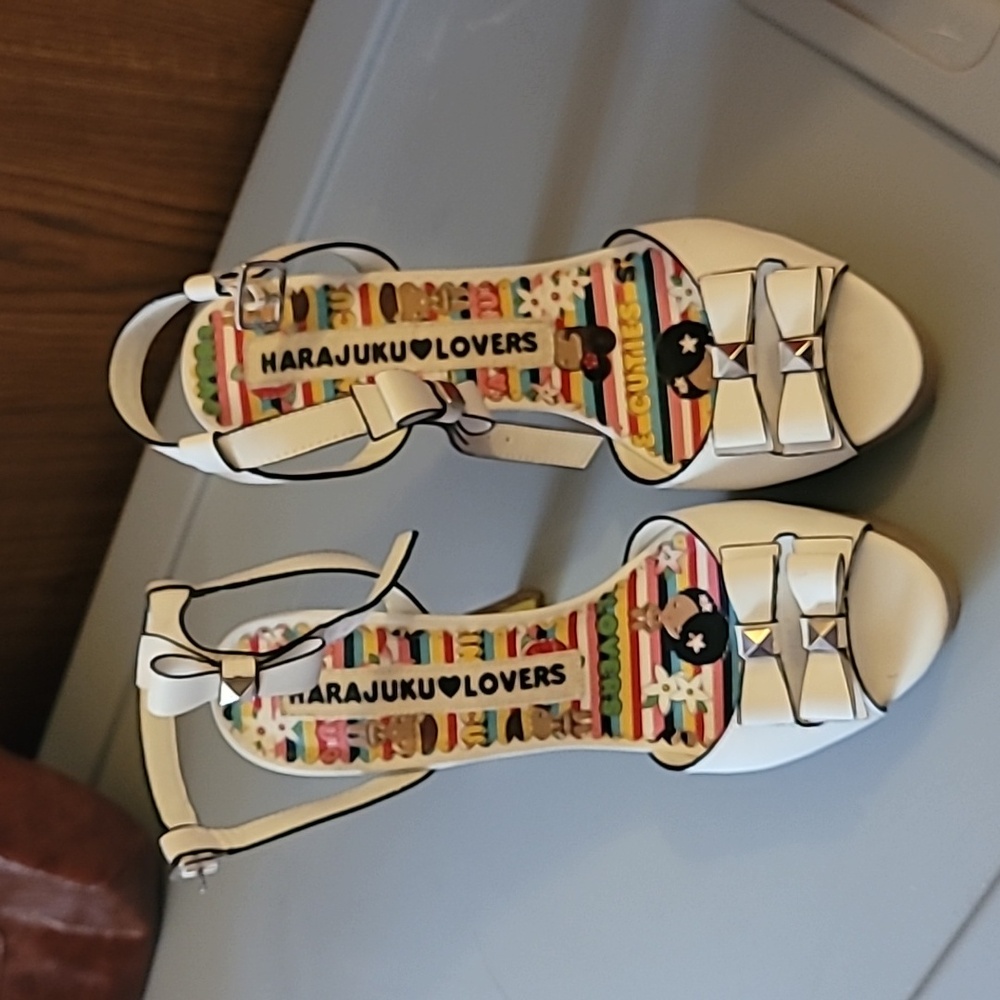 Harajuku❤️Lovers heels, white 7.5